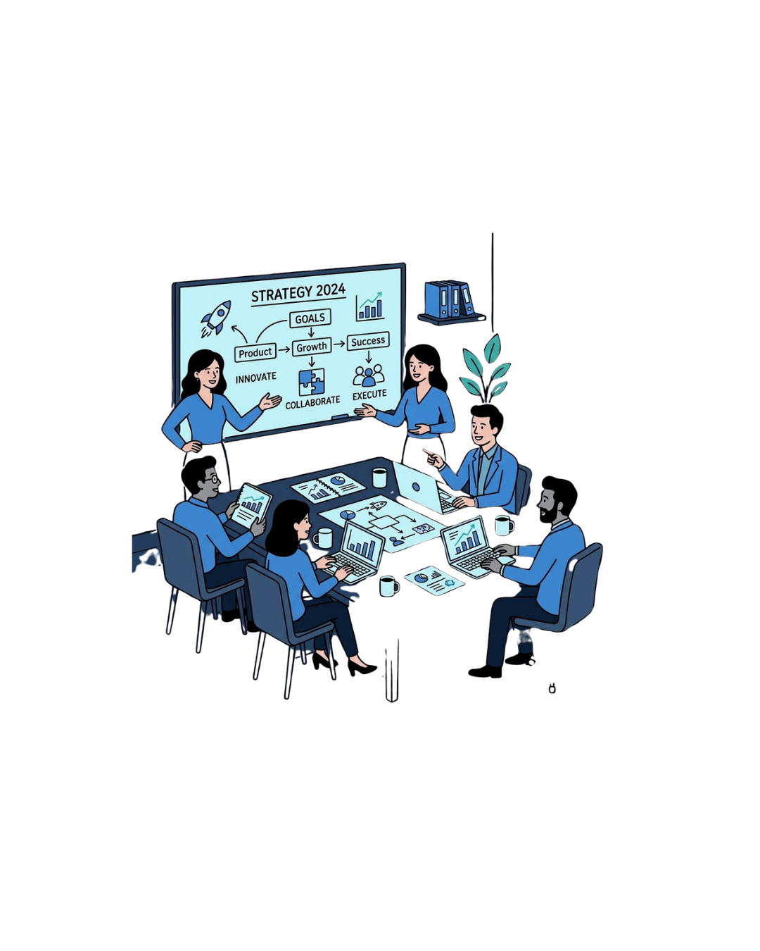 Friendly customer service illustration